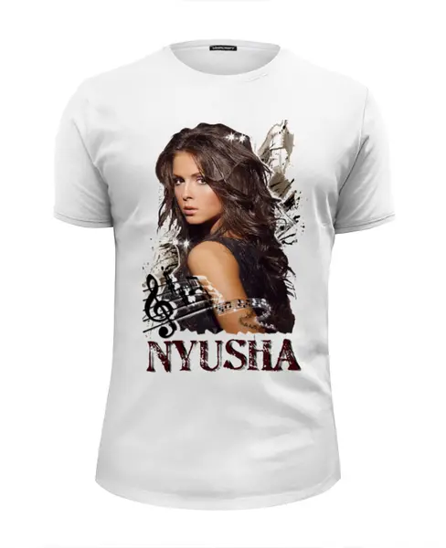 Заказать мужскую футболку в Москве. Футболка базовая Нюша - Nyusha от  ЯрМайка - готовые дизайны и нанесение принтов.