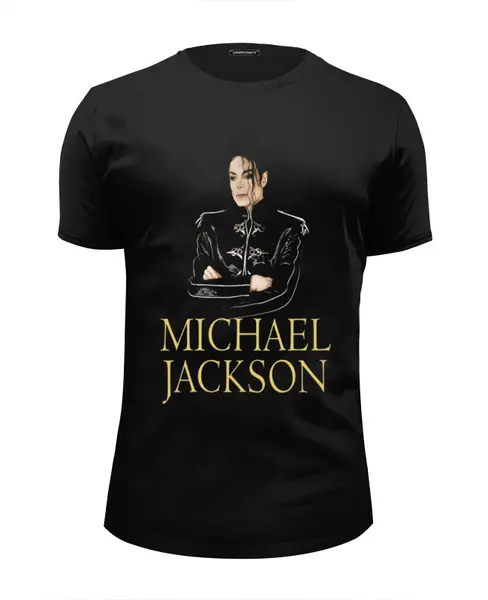 Заказать мужскую футболку в Москве. Футболка базовая Michael Jackson от carolina - готовые дизайны и нанесение принтов.