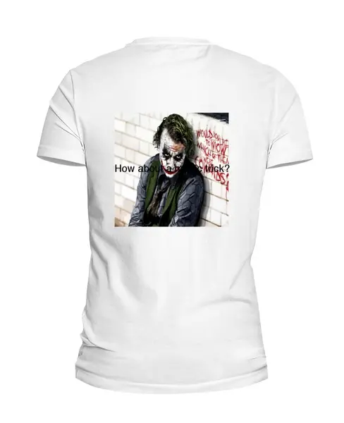 Заказать мужскую футболку в Москве. Футболка базовая Джокер от nomadrnd@yandex.ru - готовые дизайны и нанесение принтов.