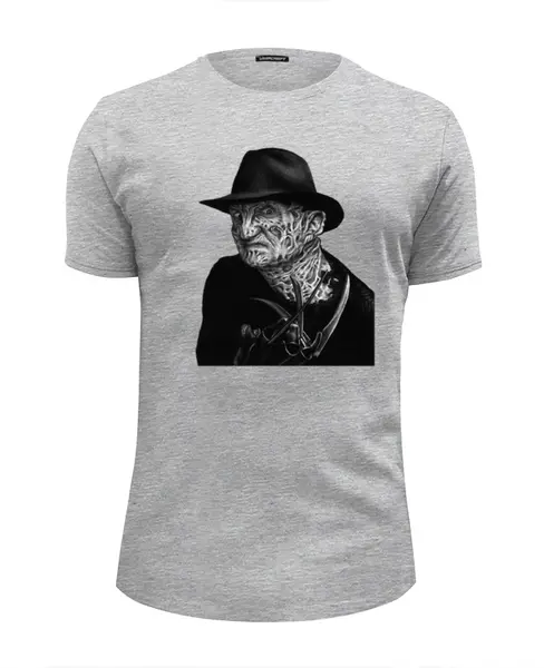 Заказать мужскую футболку в Москве. Футболка базовая Freddy Krueger от Leichenwagen - готовые дизайны и нанесение принтов.