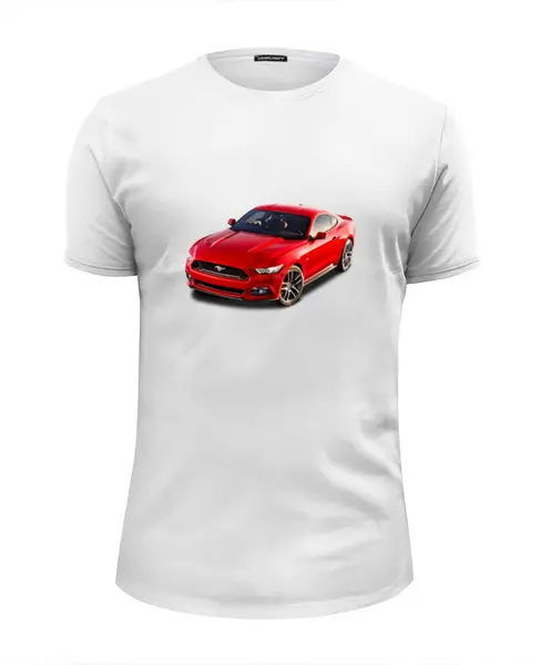 Заказать мужскую футболку в Москве. Футболка базовая Красное авто от THE_NISE  - готовые дизайны и нанесение принтов.