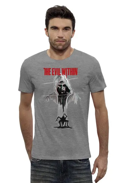 Заказать мужскую футболку в Москве. Футболка базовая The Evil Within от Leichenwagen - готовые дизайны и нанесение принтов.