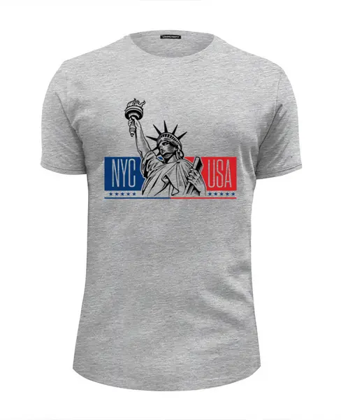 Заказать мужскую футболку в Москве. Футболка базовая New York City от balden - готовые дизайны и нанесение принтов.