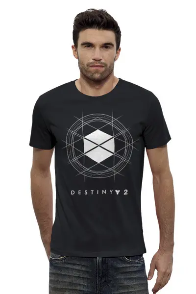 Заказать мужскую футболку в Москве. Футболка базовая DESTINY 2, TITAN от geekbox - готовые дизайны и нанесение принтов.