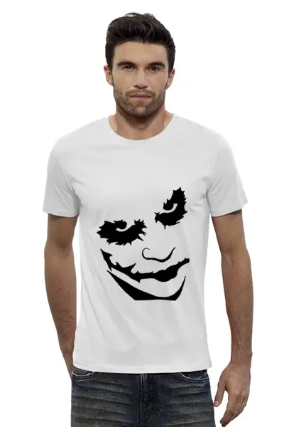 Заказать мужскую футболку в Москве. Футболка базовая joker от olala - готовые дизайны и нанесение принтов.