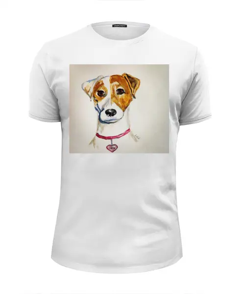 Заказать мужскую футболку в Москве. Футболка базовая Jack russell от artmasterskaya - готовые дизайны и нанесение принтов.