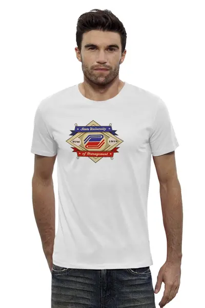 Заказать мужскую футболку в Москве. Футболка базовая Гуу                 от dyzel - готовые дизайны и нанесение принтов.