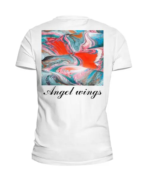 Заказать мужскую футболку в Москве. Футболка базовая Angel wings (Крылья Ангела) от Елена Благославова - готовые дизайны и нанесение принтов.