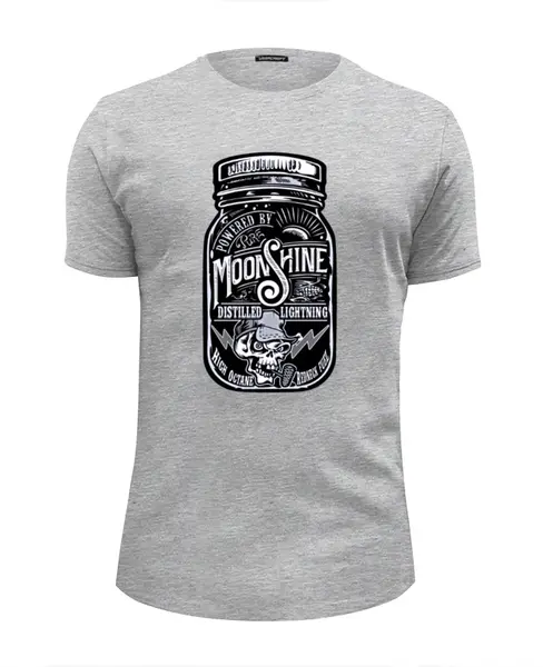 Заказать мужскую футболку в Москве. Футболка базовая Moonshine от Leichenwagen - готовые дизайны и нанесение принтов.