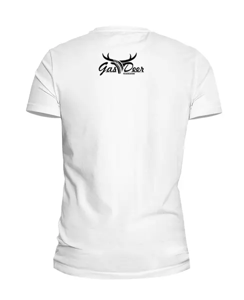 Заказать мужскую футболку в Москве. Футболка базовая GasDeerGARAGE white от soleil - готовые дизайны и нанесение принтов.