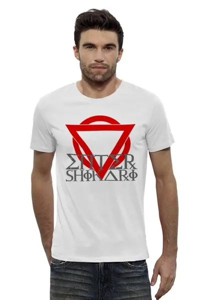 Заказать мужскую футболку в Москве. Футболка базовая Enter Shikari от sargon24 - готовые дизайны и нанесение принтов.