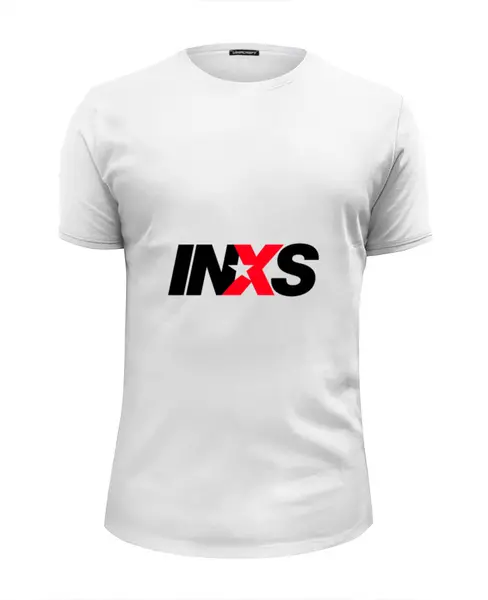 Заказать мужскую футболку в Москве. Футболка базовая группа INXS от Fedor - готовые дизайны и нанесение принтов.