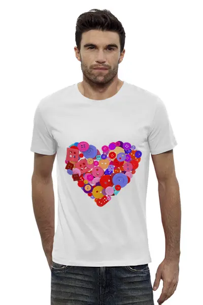 Заказать мужскую футболку в Москве. Футболка базовая День всех влюбленных от FireFoxa - готовые дизайны и нанесение принтов.
