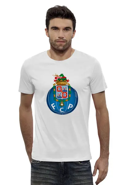 Заказать мужскую футболку в Москве. Футболка базовая FC Porto от THE_NISE  - готовые дизайны и нанесение принтов.