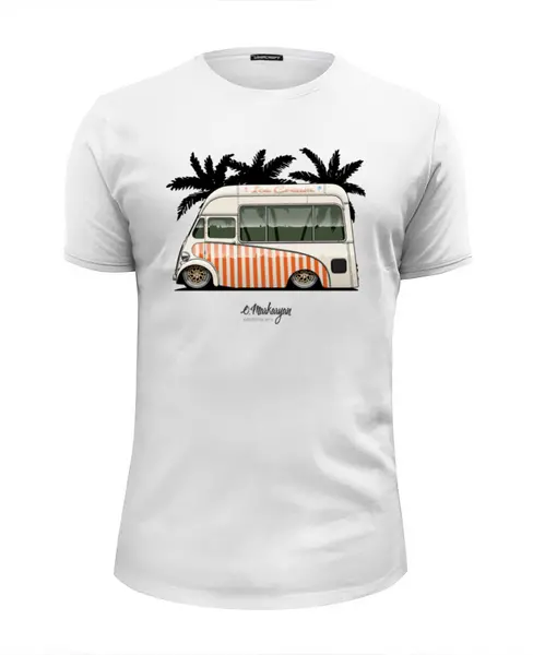 Заказать мужскую футболку в Москве. Футболка базовая Stance Ice Cream car от Oleg Markaryan - готовые дизайны и нанесение принтов.