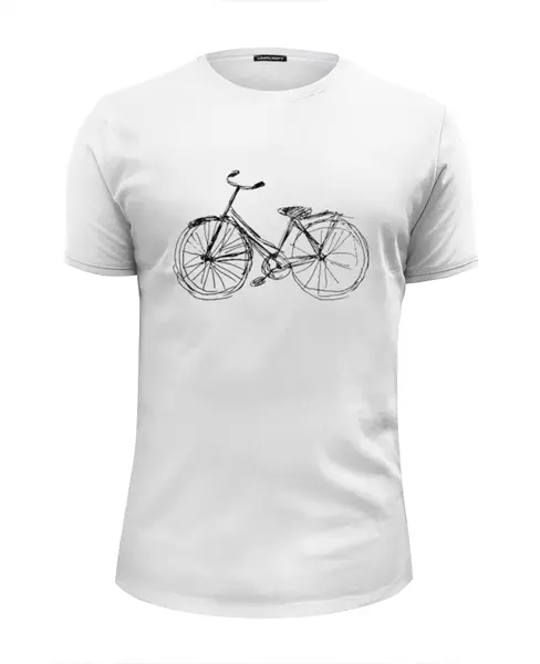 Заказать мужскую футболку в Москве. Футболка базовая Велосипед от inPrintio - готовые дизайны и нанесение принтов.