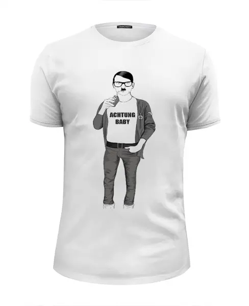 Заказать мужскую футболку в Москве. Футболка базовая Ахтунг от Weed Stuff`a - готовые дизайны и нанесение принтов.