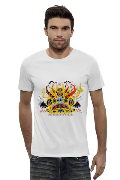 Заказать мужскую футболку в Москве. Футболка базовая Монстр 2 от Виктор Гришин - готовые дизайны и нанесение принтов.