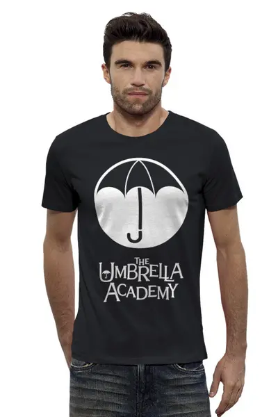 Заказать мужскую футболку в Москве. Футболка базовая Академия Амбрелла от geekbox - готовые дизайны и нанесение принтов.