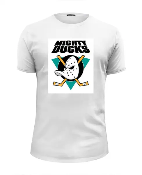 Заказать мужскую футболку в Москве. Футболка базовая  Anaheim Ducks от Каролина Королева - готовые дизайны и нанесение принтов.