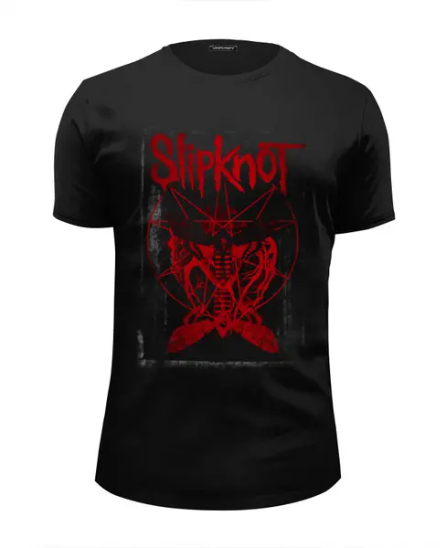 Заказать мужскую футболку в Москве. Футболка базовая Slipknot от inPrintio - готовые дизайны и нанесение принтов.