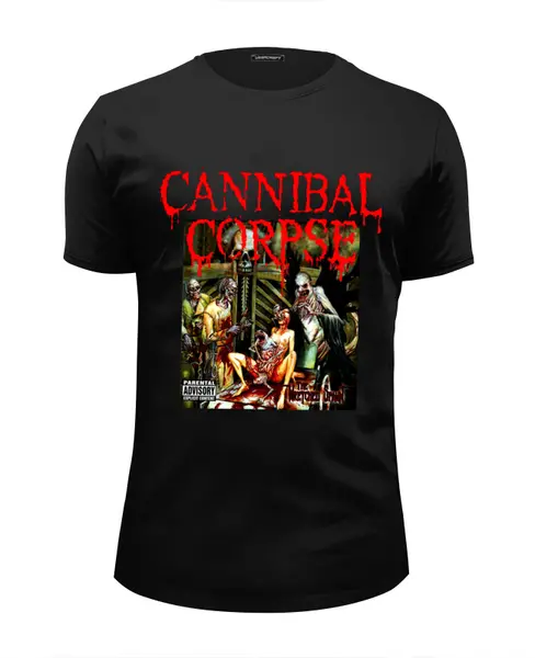 Заказать мужскую футболку в Москве. Футболка базовая cannibal corpse от jos - готовые дизайны и нанесение принтов.