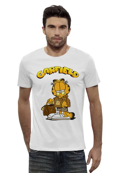Заказать мужскую футболку в Москве. Футболка базовая ❖ Garfield Shopping❖ от balden - готовые дизайны и нанесение принтов.