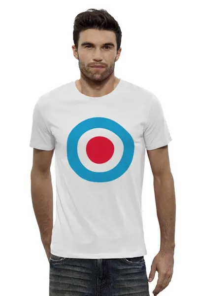 Заказать мужскую футболку в Москве. Футболка базовая Знак ВВС Великобритании от YellowCloverShop - готовые дизайны и нанесение принтов.