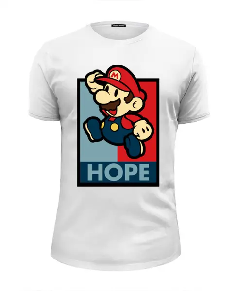 Заказать мужскую футболку в Москве. Футболка базовая Супер Марио от geekbox - готовые дизайны и нанесение принтов.