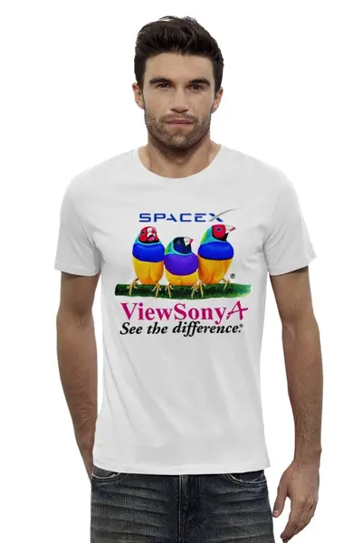 Заказать мужскую футболку в Москве. Футболка базовая 3 Parrots от gaxys@mail.ru - готовые дизайны и нанесение принтов.