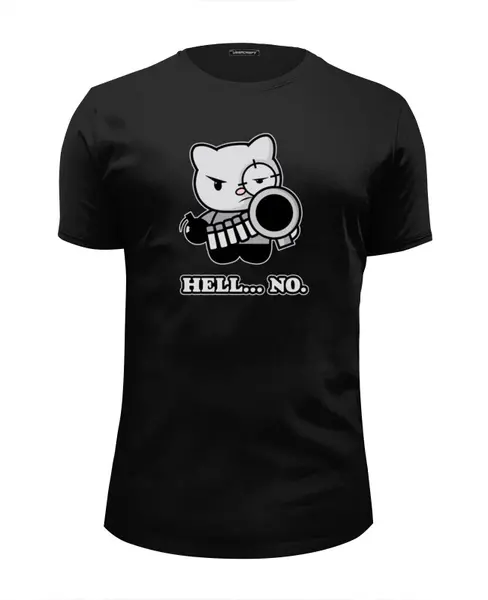 Заказать мужскую футболку в Москве. Футболка базовая Bad Cat от Leichenwagen - готовые дизайны и нанесение принтов.