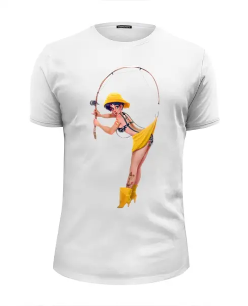 Заказать мужскую футболку в Москве. Футболка базовая Fishing от balden - готовые дизайны и нанесение принтов.