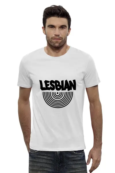 Заказать мужскую футболку в Москве. Футболка базовая Lesbian (BLACK) от ZakonVash - готовые дизайны и нанесение принтов.