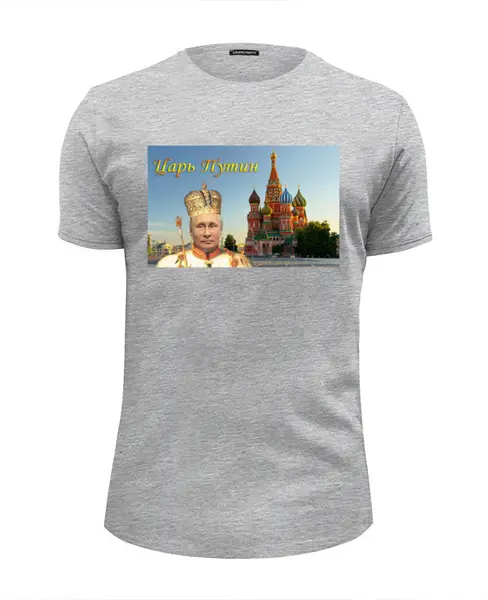Заказать мужскую футболку в Москве. Футболка базовая Царь Путин от TheAndarz  - готовые дизайны и нанесение принтов.