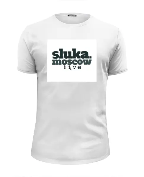 Заказать мужскую футболку в Москве. Футболка базовая sluka.moscow от sluka.moscow - готовые дизайны и нанесение принтов.