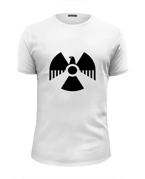 Заказать мужскую футболку в Москве. Футболка базовая Знак радиационной опасности от trend - готовые дизайны и нанесение принтов.