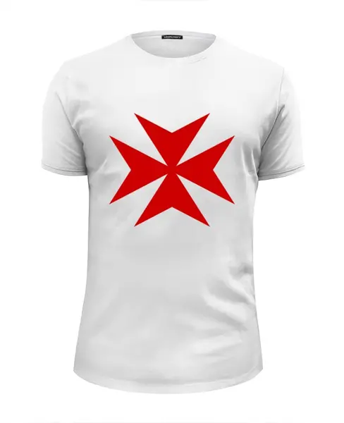 Заказать мужскую футболку в Москве. Футболка базовая Мальтийский крест от trend - готовые дизайны и нанесение принтов.