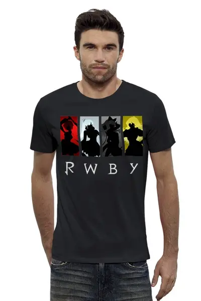 Заказать мужскую футболку в Москве. Футболка базовая RWBY  от geekbox - готовые дизайны и нанесение принтов.