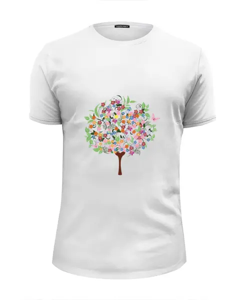 Заказать мужскую футболку в Москве. Футболка базовая Дерево любви от solntse - готовые дизайны и нанесение принтов.