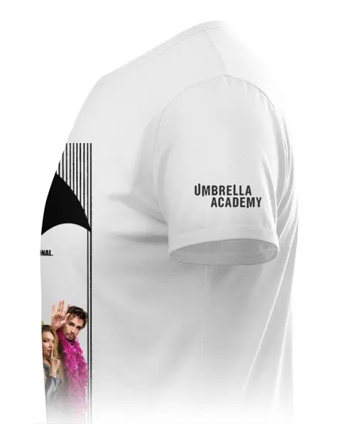 Заказать мужскую футболку в Москве. Футболка базовая UMBRELLA ACADEMY от robus - готовые дизайны и нанесение принтов.