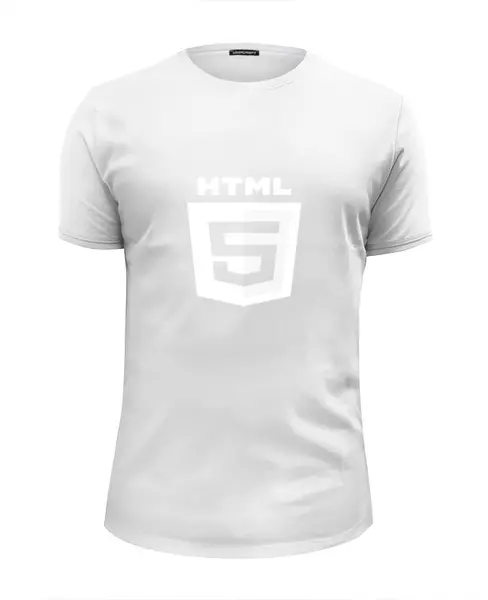 Заказать мужскую футболку в Москве. Футболка базовая gray html5 t-shrt от keetekat - готовые дизайны и нанесение принтов.
