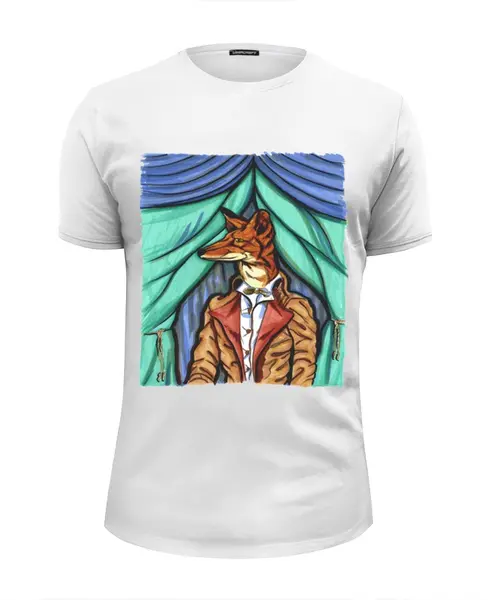 Заказать мужскую футболку в Москве. Футболка базовая crazy fox от xjoyx - готовые дизайны и нанесение принтов.