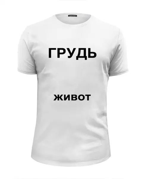 Заказать мужскую футболку в Москве. Футболка базовая Буквальная от Mikhail Abushinov (MalumFox) - готовые дизайны и нанесение принтов.