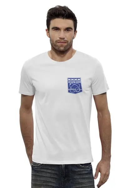 Заказать мужскую футболку в Москве. Футболка базовая Emblem M T-Shirt 1 от dubna_prints - готовые дизайны и нанесение принтов.