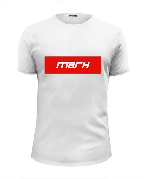Заказать мужскую футболку в Москве. Футболка базовая Имя Mark от THE_NISE  - готовые дизайны и нанесение принтов.