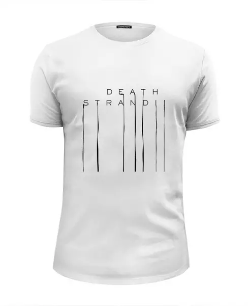Заказать мужскую футболку в Москве. Футболка базовая Death Stranding от THE_NISE  - готовые дизайны и нанесение принтов.