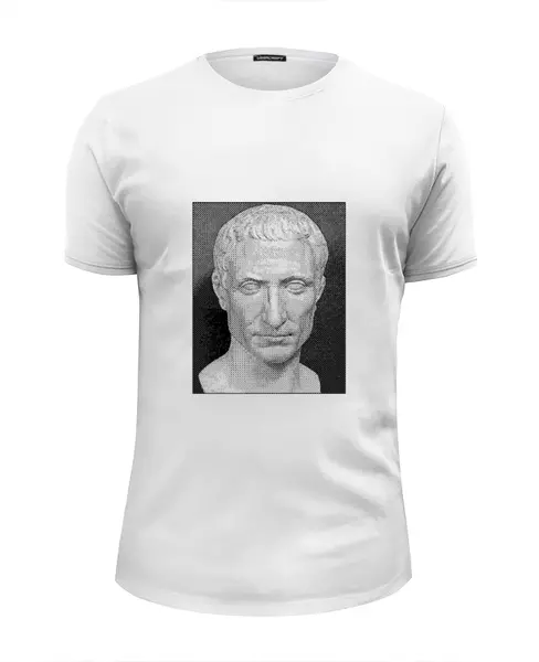 Заказать мужскую футболку в Москве. Футболка базовая Retro Iulius Caesar от Даниил Шабак - готовые дизайны и нанесение принтов.