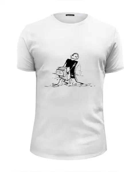 Заказать мужскую футболку в Москве. Футболка базовая Мистер Фриман от YellowCloverShop - готовые дизайны и нанесение принтов.