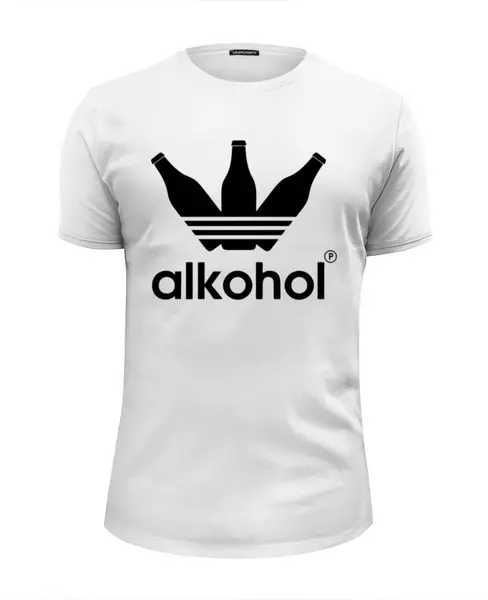Заказать мужскую футболку в Москве. Футболка базовая Alkohol от balden - готовые дизайны и нанесение принтов.