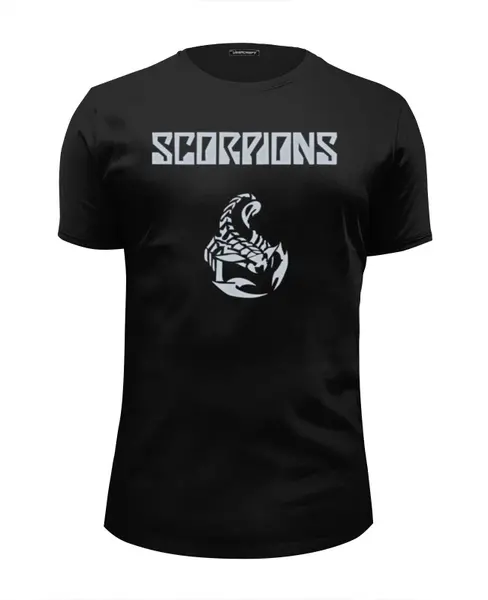 Заказать мужскую футболку в Москве. Футболка базовая Scorpions Band от Leichenwagen - готовые дизайны и нанесение принтов.